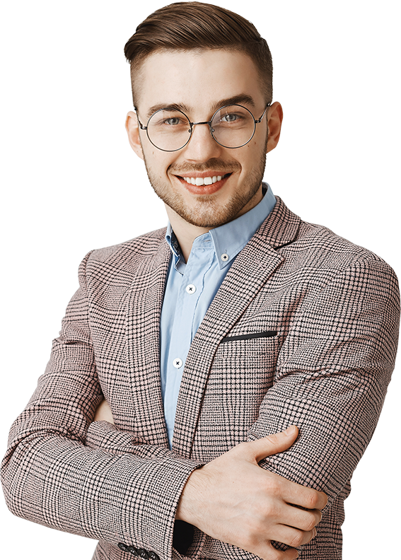 Confident professional ready to hire